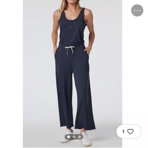 Vuori Dark Blue Sleeveless Jumpsuit